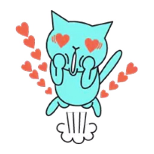 Blue Cat Sticker icon