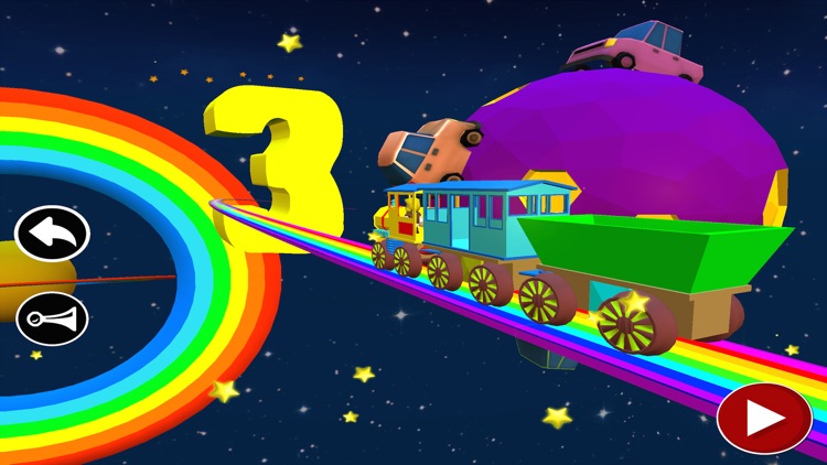 Numbers Train Space: Preschool Game For Children