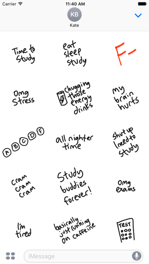 Study sticker pack - college stickers for iMessage(圖2)-速報App