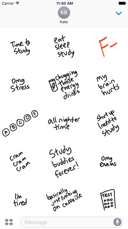Study sticker pack - college stickers for iMessage