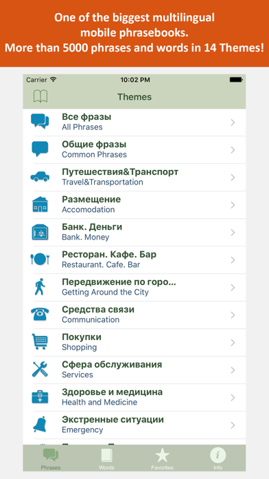 Big Book russian-english phrasebook Screenshot 1