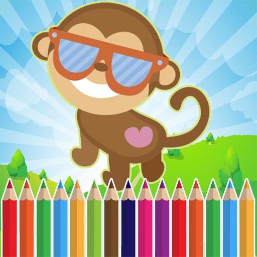 Monkey Coloring For Kids learning Second Edition Icon