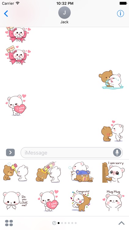 Lovely Bear Couple Stickers
