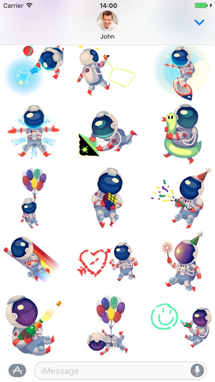 Space Man - Stickers for iMessage