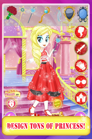 Princess Fairy Tale Dress Up Fashion Designer Pop Games Free for Girls screenshot 3
