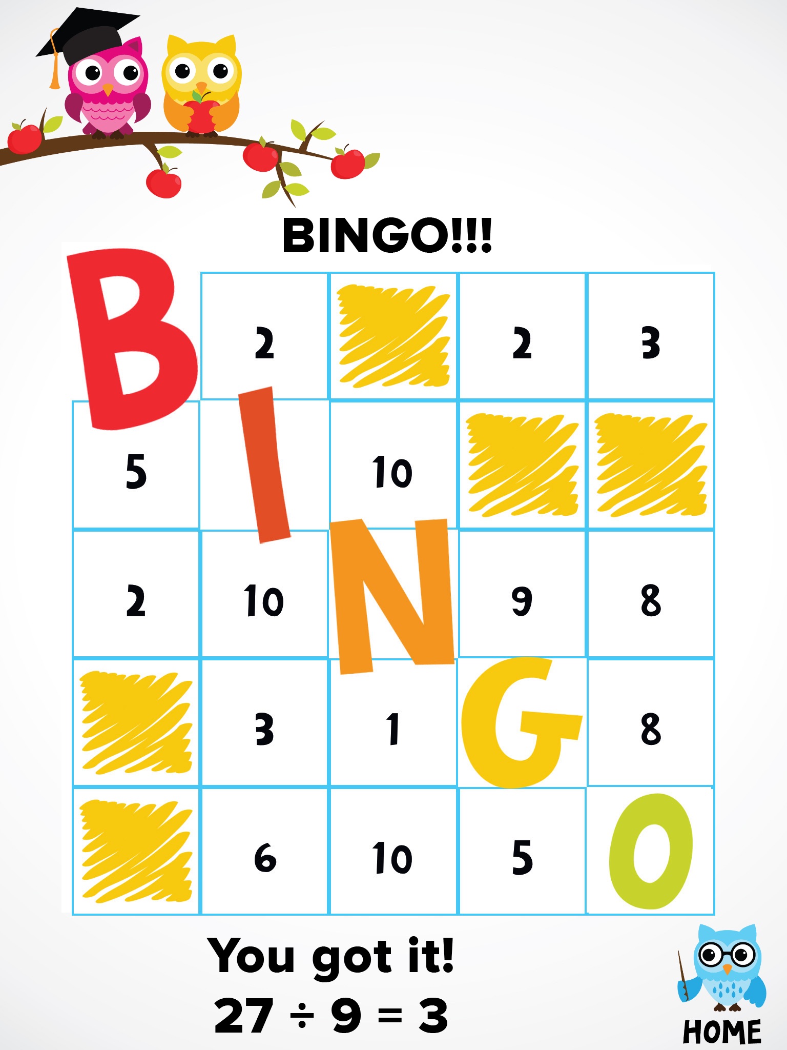 Hooty Hoo: Bingo Math screenshot 3