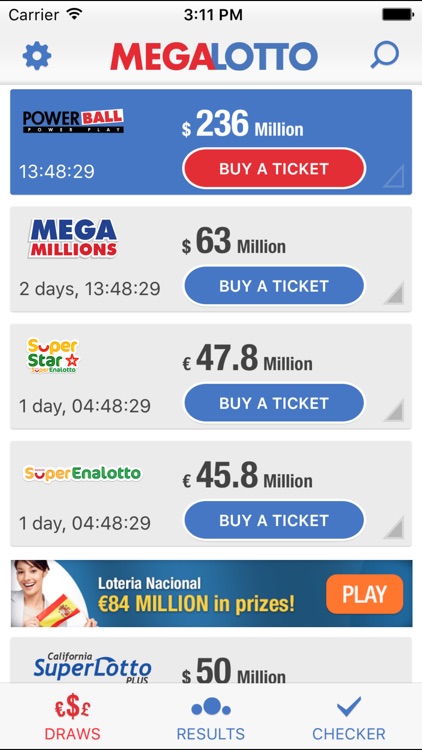 Mega Lotto – Lottery numbers