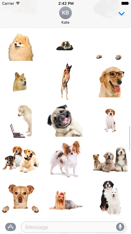 AWW Dog Stickers for iMessage