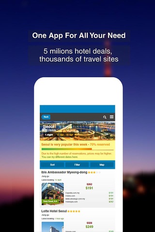 Korea Hotel Booking 80% Deals screenshot 2