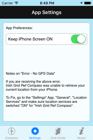 Irish Grid Ref Compass - náhled