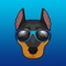 Purchase DobieMoji and get the best Doberman Pinscher emojis to text friends