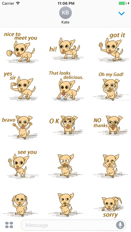 Opie The Crazy Chihuahua Stickers