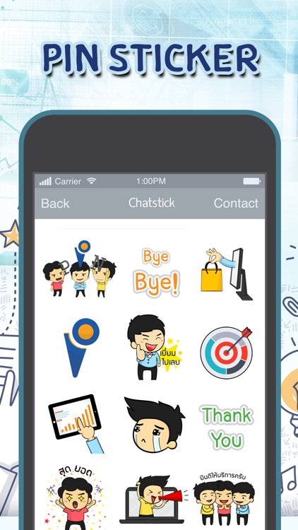 PIN Corporation Stickers & Keyboard By ChatStick