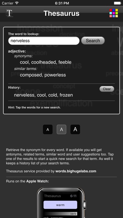 Thesaurus App screenshot1
