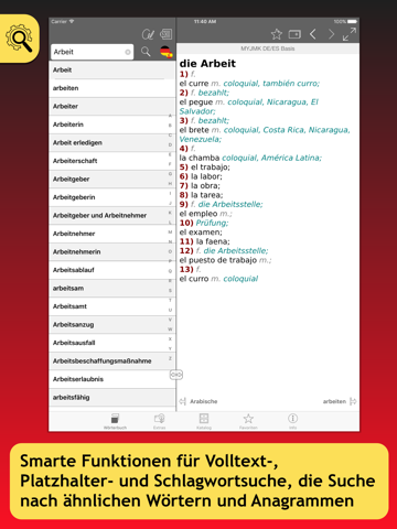 MYJMK Deutsch <-> Spanisch Wörterbücher screenshot 3