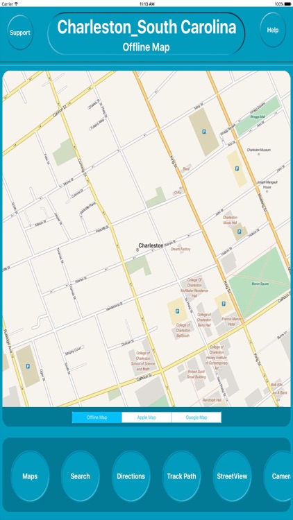 Charleston SC USA City OfflineMap Navigation EGATE
