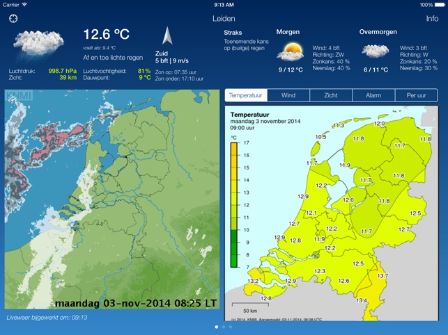 Het Weer in Nederland HD(圖2)-速報App