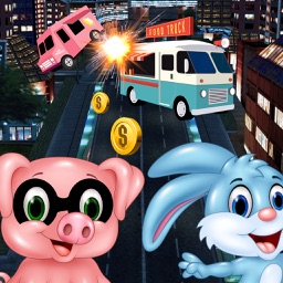 3D Rabbit Street Racer Escape Police Free Games