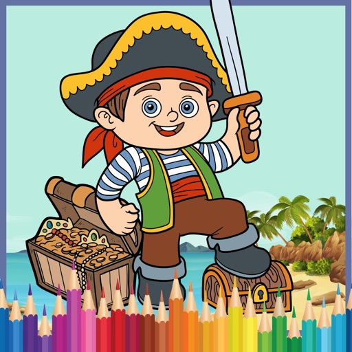 Pirate Coloring Book : color pages game for kid Icon