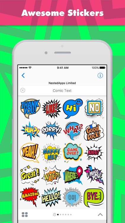 Comic Text stickers by NestedApps Stickers