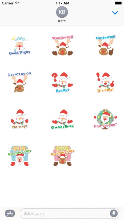 Many Stickers Of Santa Claus Snowman And Teddy