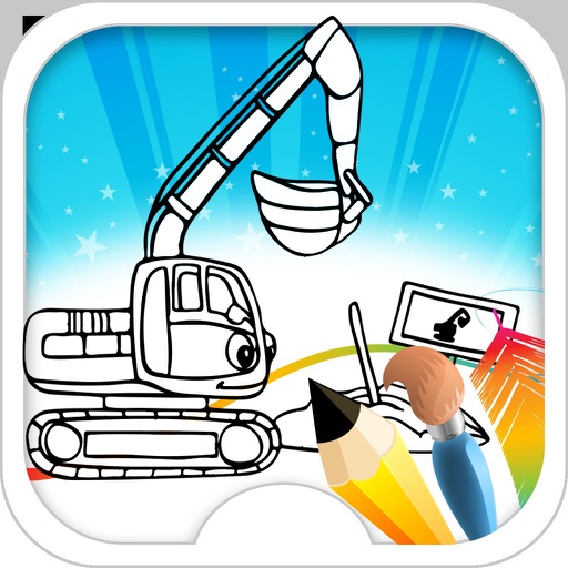 Coloring Book : Construction Icon