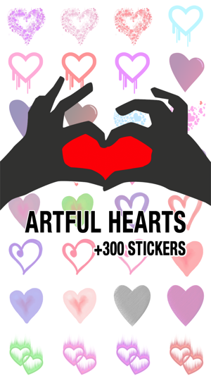 Artful Hearts: Artsy Heart Stickers(圖1)-速報App