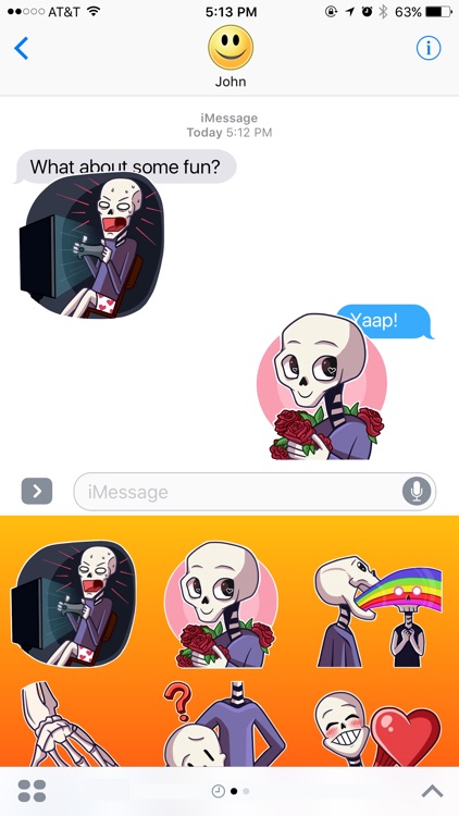 Fun with Skeleton Stickers