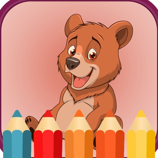 Animal cartoon coloring books for kids iOS App