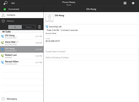 Nteract Mobile Unified Communications for iPad screenshot 3