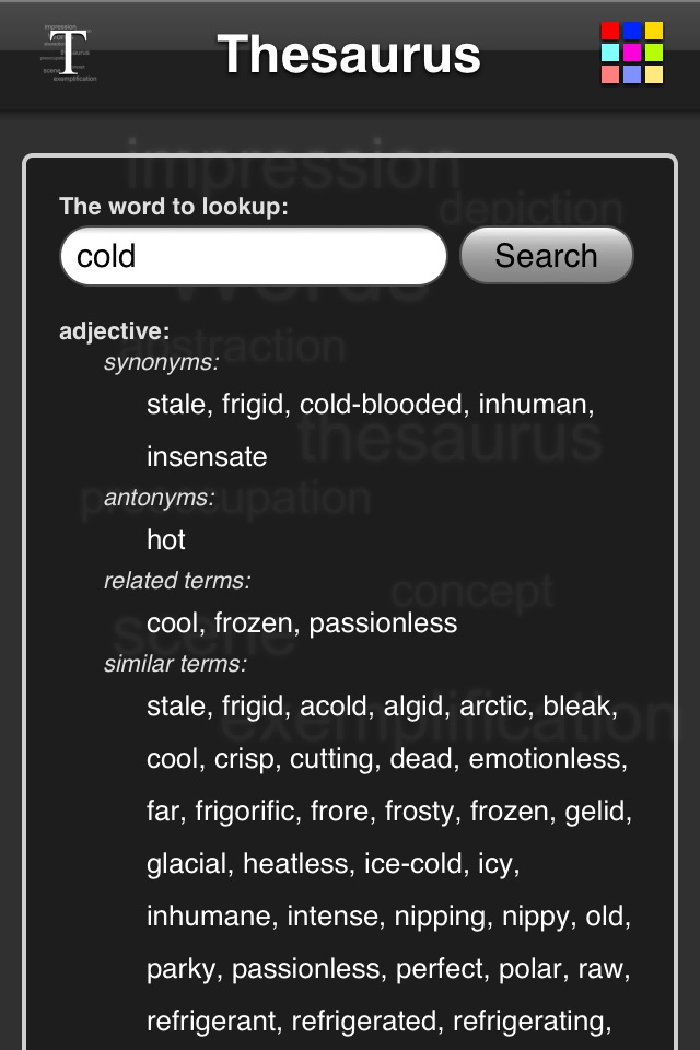 Thesaurus App screenshot 3