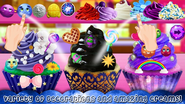 DIY Galaxy Cupcake Maker - Chef Kitchen Craze fun(圖3)-速報App