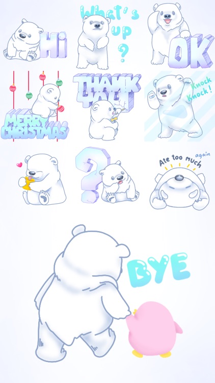 Poe Bear Winter Stickers for Text Messages