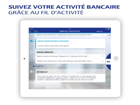 LCL Mes Comptes pour tablette screenshot 4