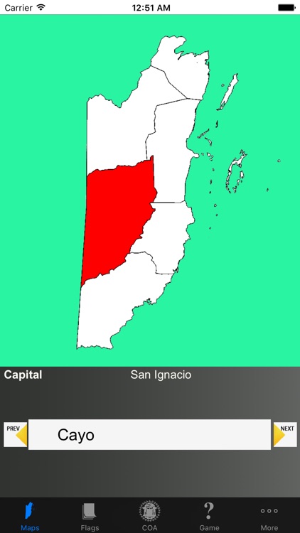 Belize District Maps and Capitals