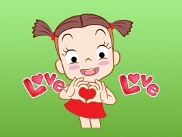Fiona The Cute Girl Animated English Stickers