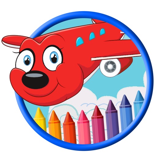 Kids Coloring Book Game Monster Planes Version icon