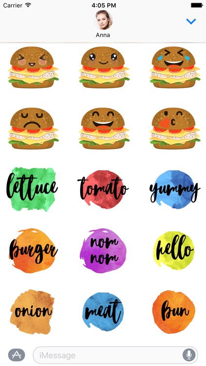 Kawaii Burger - Cute Hamburger Stickers