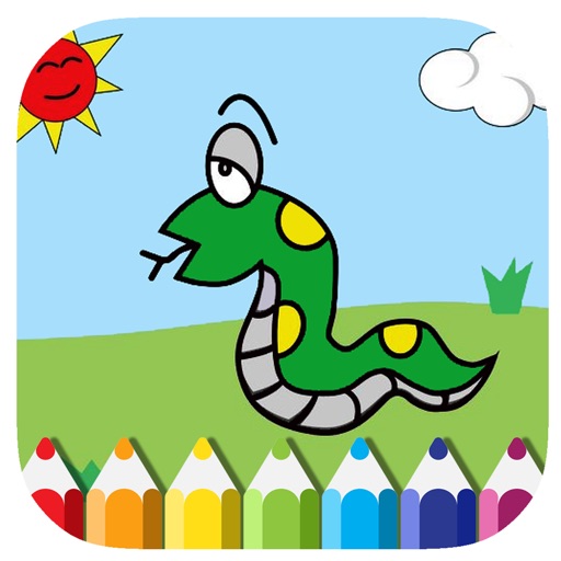 Draw Snake Coloring Book Game For Children iOS App