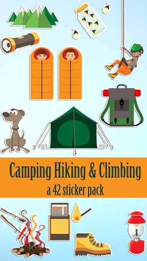 Camping Hiking and Climbing Fun Sticker 