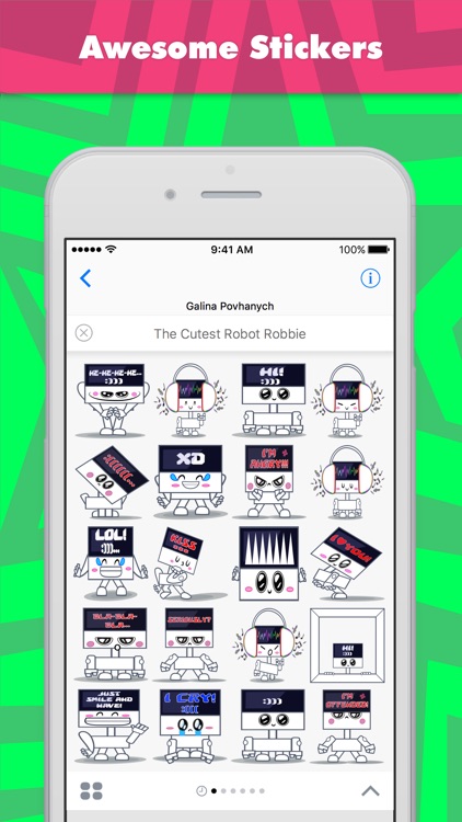 The Cutest Robot Robbie stickers for iMessage