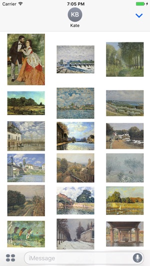 Alfred Sisley Paintings for iMessage