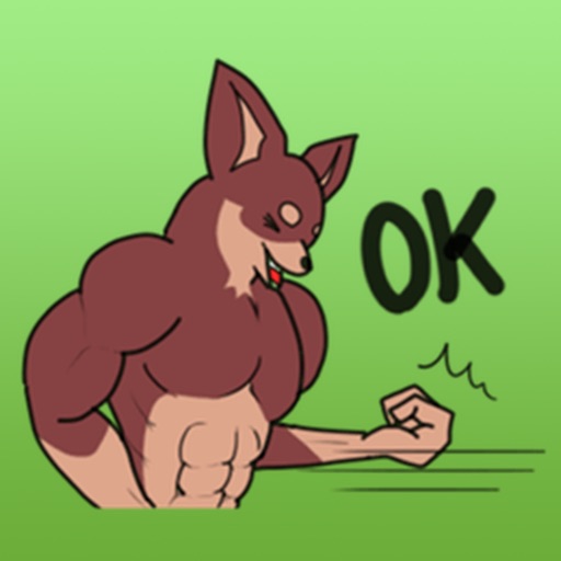 Muscle Chihuahua Dog Sticker icon