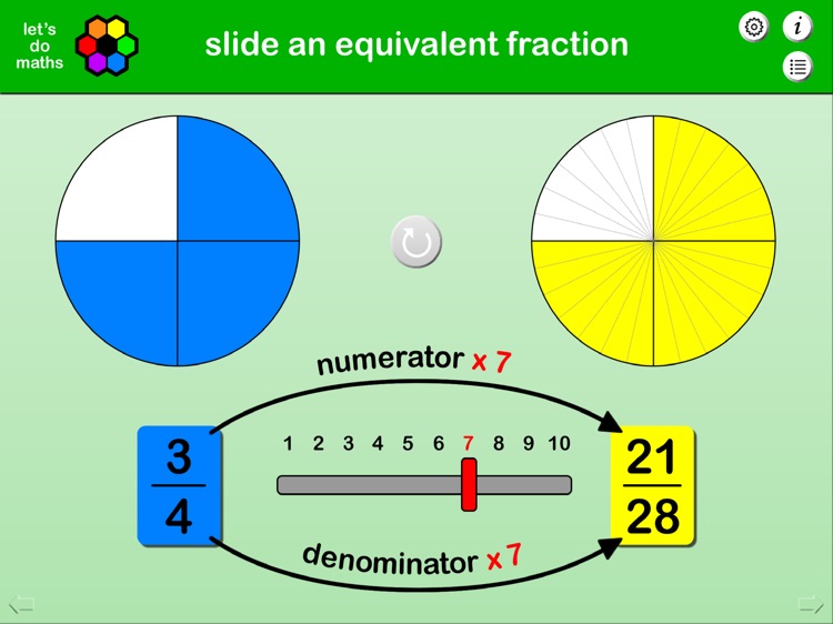 Picturing equivalent fractions screenshot-3