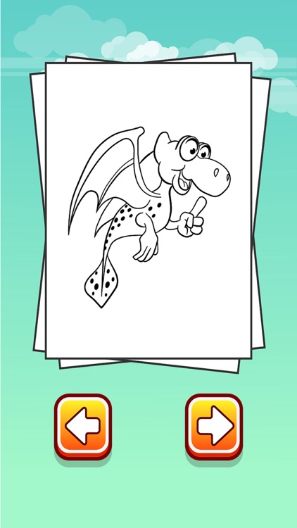 Dragon Coloring Page for kid learn fantastic world