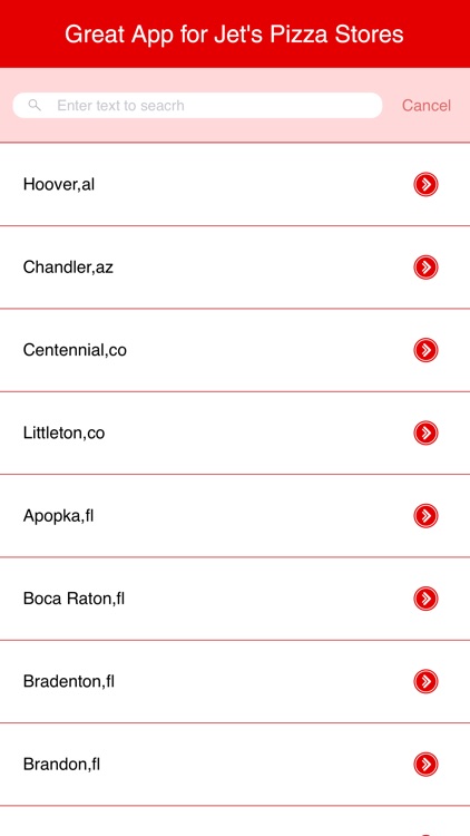 Great App for Jet's Pizza Stores