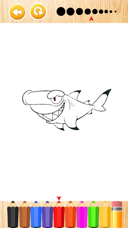 Shark coloring book for kids games
