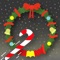 When Santa gets bored running his Christmas errands he is having fun shooting candy canes right into the Christmas wreath