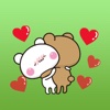Animated Two Bears Fall In Love Stickers