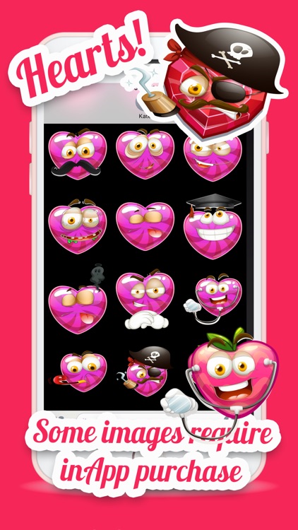 Cartoon Hearts Emojis